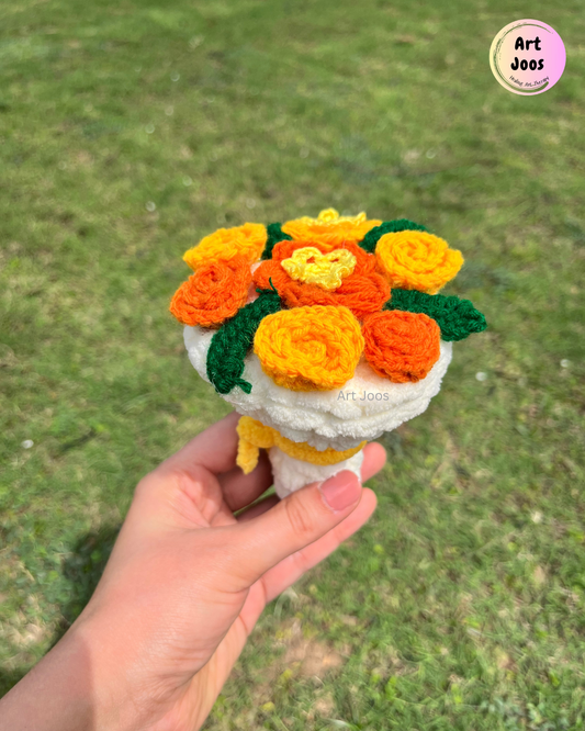 Sunshine Bloom | Mini Bouquet 🌼🍊💚