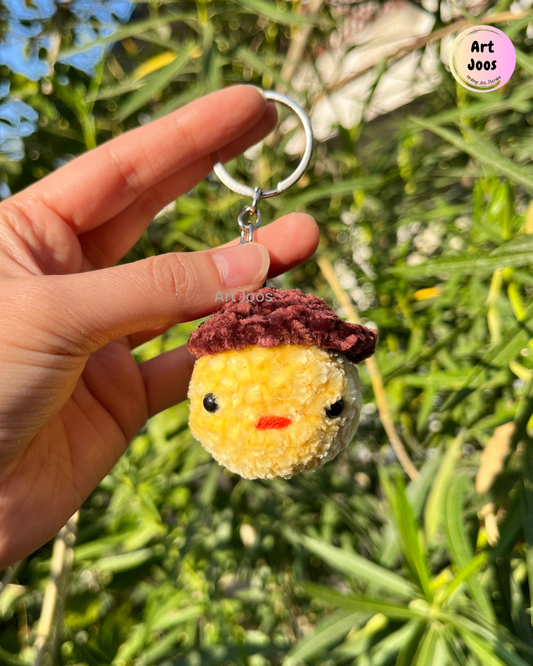 Chickpea the Baby Chick Keychain 🐣💛🎩