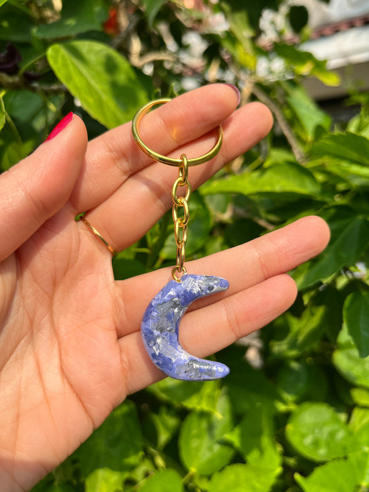 Blue moon keychain