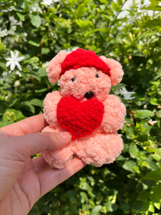 Berry Boo - Pink Bear with Red Hat 🍓🐻